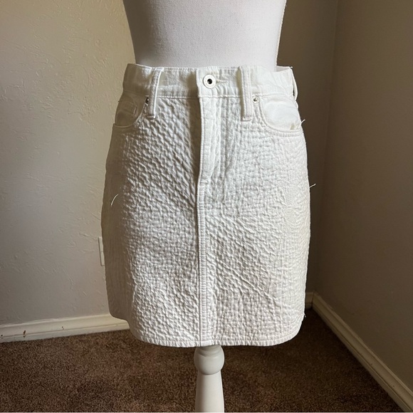 Lucky Brand Dresses & Skirts - Lucky Brand Quilted Denim Mini Skirt 4/27 White